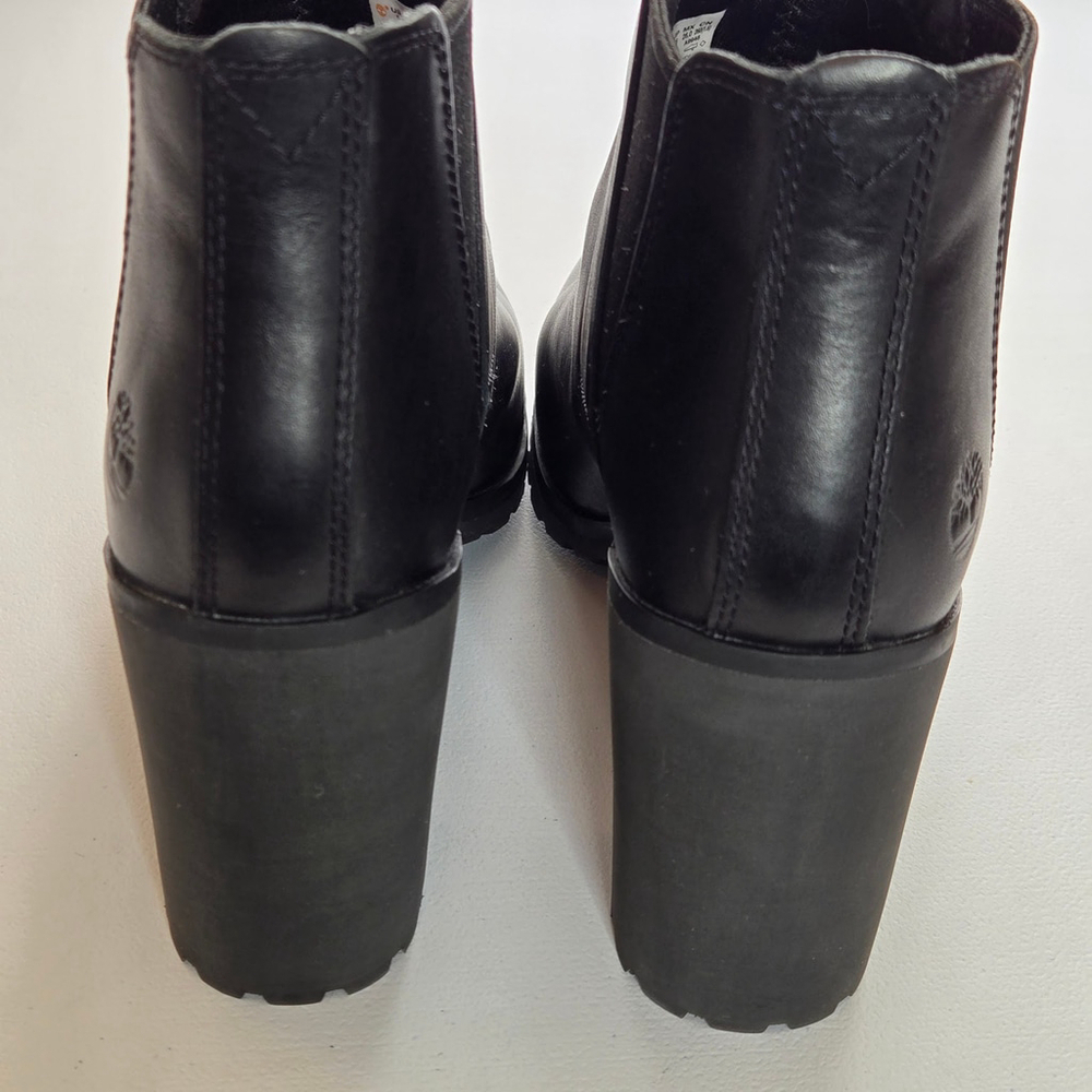 Timberland Allington Women’s Chelsea Black Leather Ankle Boots Sz 9 - Picture 6 of 9